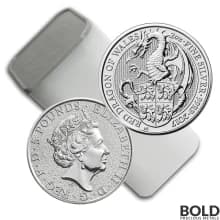 2017 Silver Great Britain Queen's Beasts (The Red Dragon) - 2 oz