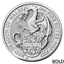 2017 Silver Great Britain Queen's Beasts (The Red Dragon) - 2 oz