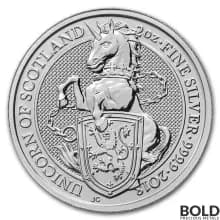 2018 Silver Great Britain Queen's Beasts (The Unicorn) - 2 oz