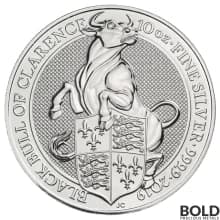 2019 Silver Great Britain Queen's Beasts (The Black Bull) - 10 oz