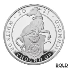 2021 Britain Queen's Beasts Greyhound Richmond 5 oz Silver Proof