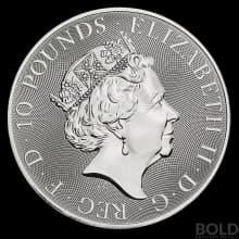 2021 Silver Great Britain Queen's Beasts (The White Lion) - 10 oz