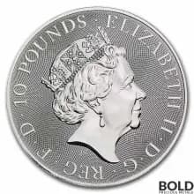 2022 Britain Queen's Beasts Greyhound of Richmond 10 oz Silver BU