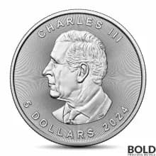 2024 1 oz Canadian Maple Leaf Silver Coin BU - Lot of 50