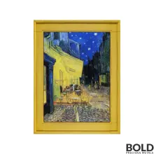 2022 Chad Cafe Terrace at Night by Vincent Van Gogh Colored High Relief Coin - Silver 2 oz (Bi-Metal)
