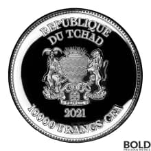 2021 Chad Saint George Slays The Dragon 2 oz Silver HR Proof