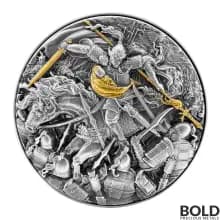 2021 Chad Zhao Yun The Battle of Changban 2 oz Silver HR Antiqued
