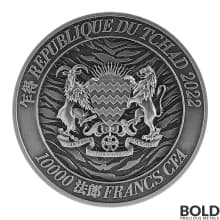 2022 Chad Tiger In The Forest 2 oz Silver HR Antiqued