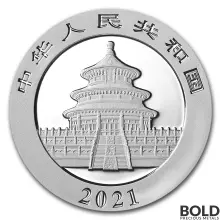 2021 China Panda 30 g Silver BU