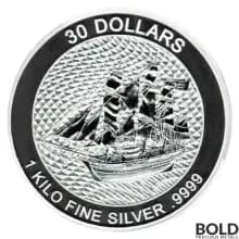 2022 Cook Islands Bounty 1 Kilo Silver BU