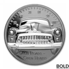 2021 Cook Islands Classic Car 2 oz Silver Black Proof