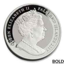 2017 Silver Falkland Islands Britannia Reverse Proof - 1 oz