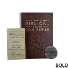 2022 Silver 2 oz Fiji Samson and the Gates of Gaza Biblical Series Coin