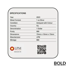 2023 Silver 1 oz Fiji Rabbit Dice Coin