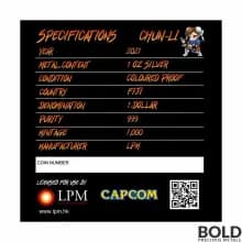 2021 Fiji Street Fighter Mini-Fighters Chun-Li 1 oz Silver Proof