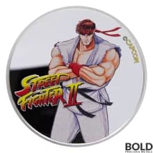 2021 Fiji Street Fighter II Ryu 1 oz Silver Colored BU