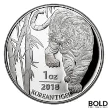 2018 South Korea 1 oz Silver Tiger