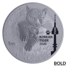 2020 South Korean Tiger 1 oz Silver BU