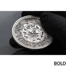 South Korea Achilles Shield Stacker 2 oz Silver Antiqued