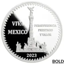 2023 Silver 2 oz Viva Mexico Angel of Independence Reverse Proof Medal