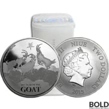 2015 Silver 1 oz New Zealand Lunar Goat