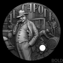 2021 Niue Gangsters Al Capone 2 oz Silver Antiqued UHR
