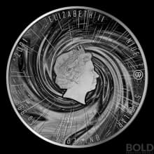 2021 Niue Universe Black Hole 2 oz Silver UV Antiqued