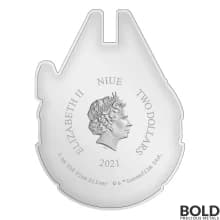 2021 Niue Star Wars Millennium Falcon Shaped 1 oz Silver Proof