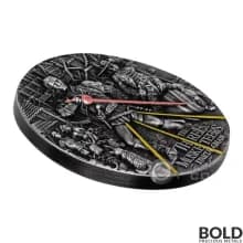 2022 Silver 2 oz Niue Three Musketeers: D´Artagnan HR Antiqued Coin