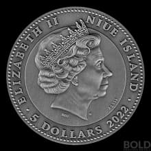 2022 Niue Alchemist 2 oz Silver Antique Coin