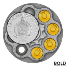 2022 2 oz Silver Niue Gangsters Bonnie and Clyde Antiqued UHR