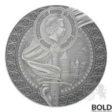 2022 Silver Niue Heroines: Joan of Arc 2 oz Antique High-Relief Coin