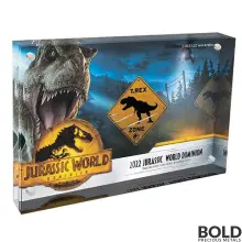 2022 Niue Jurassic World T Rex Sign Shaped 2 oz Silver Antique Coin