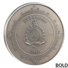 2023 1 oz Niue Cinderella's Story Antiqued Silver Coin (Color)