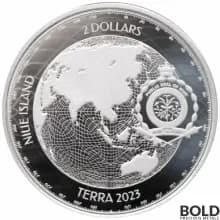 2023 Silver 1 oz Niue Terra BU Coin