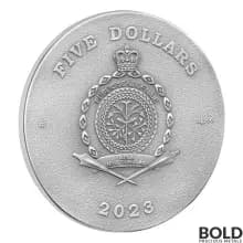 2023 2 oz Niue Lady Flame Antiqued Silver Coin (Color)