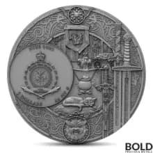 2023 The Witcher: Baptism of Fire 2 oz Silver Antique High-Relief