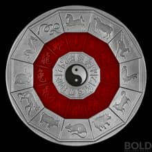 2022 Niue Chinese Calendar 2 oz Silver Antique Coin