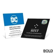 2020 Niue Justice League Martian Manhunter 1 oz Silver Proof