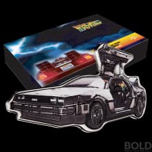 2021 Niue Back To The Future Delorean Shaped 2 oz Silver Proof