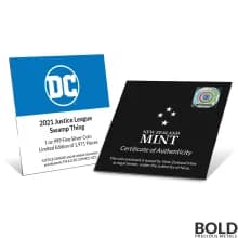 2021 Niue Justice League 50th Anniversary Swamp Thing 1 oz Silver Proof