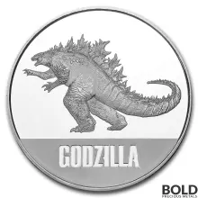 2021 Niue Godzilla Vs King Kong: Godzilla 1 oz Silver BU