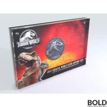 2021 Niue Jurassic World 2 oz Silver HR Antiqued Cracked