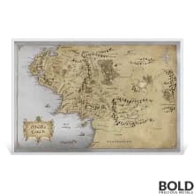 2021 Niue Lord Of The Rings Middle Earth Map 35g Silver Foil