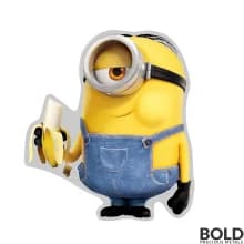 2021 Niue Minion Shape Stuart 1 oz Silver Colored Proof