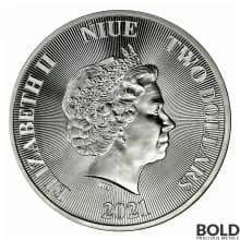 2021 Niue Roaring Lion 1 oz Silver BU