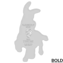 2021 Niue Shrek Donkey Shaped 1 oz Silver Colored Proof