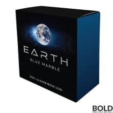 2022 Niue Earth Blue Marble 1 oz Silver Colored Proof