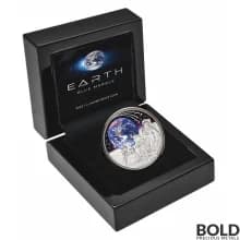 2022 Niue Earth Blue Marble 1 oz Silver Colored Proof