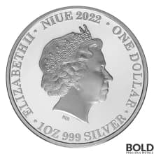 2022 Niue Earth Blue Marble 1 oz Silver Colored Proof